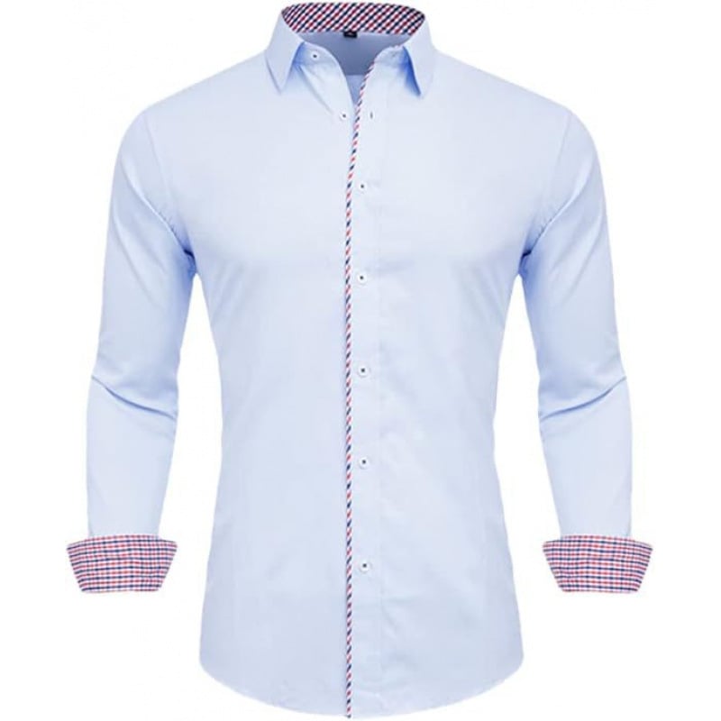 Τρισδιάστατα εκτυπωμένο casual μακρυμάνικο πουκάμισο σε ευρωπαϊκό και αμερικανικό στυλ για νέους άνδρες - νέο street style για το εξωτερικό εμπόριο