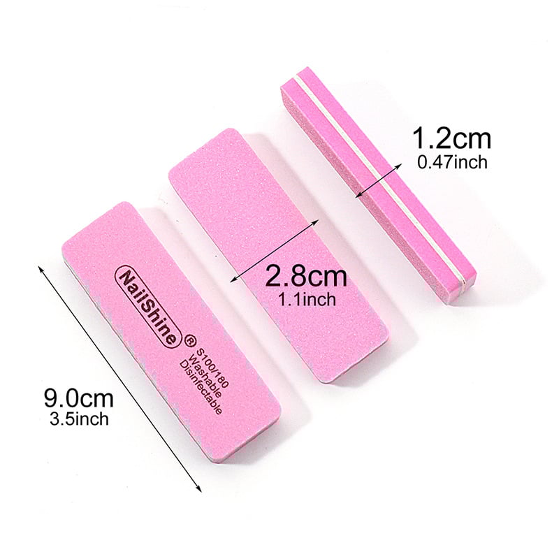Mini turpija za nokte s visokom elastičnošću, periva, ružičasta, kratka spužvica za oblikovanje.