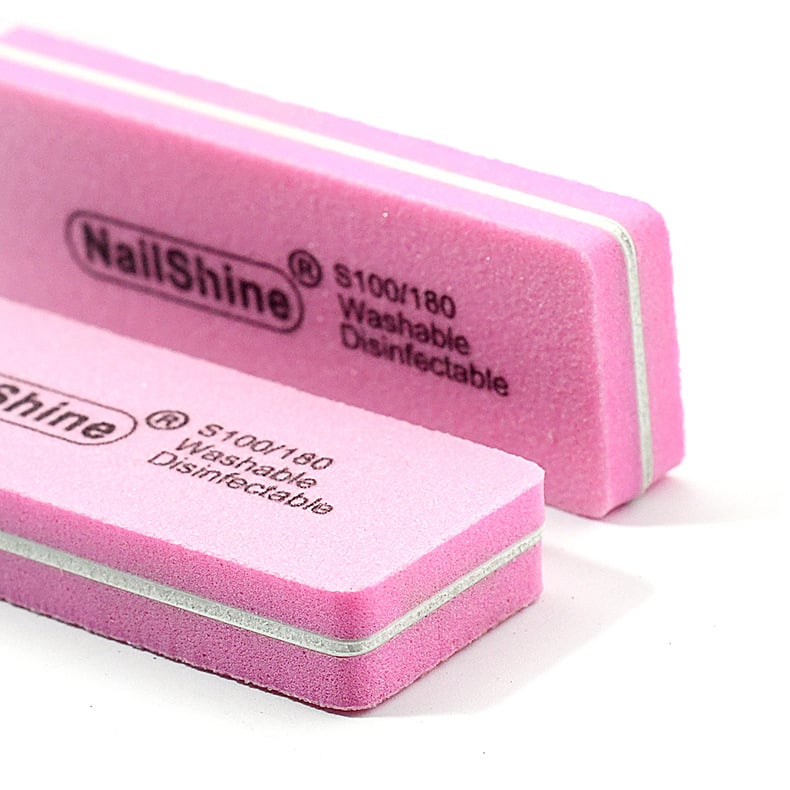 Mini turpija za nokte s visokom elastičnošću, periva, ružičasta, kratka spužvica za oblikovanje.