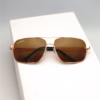 Слънчеви очила с подсилени стъкла на едро, авиаторски слънчеви очила, мъжки слънчеви очила с метални рамки, квадратни очила с пълна рамка