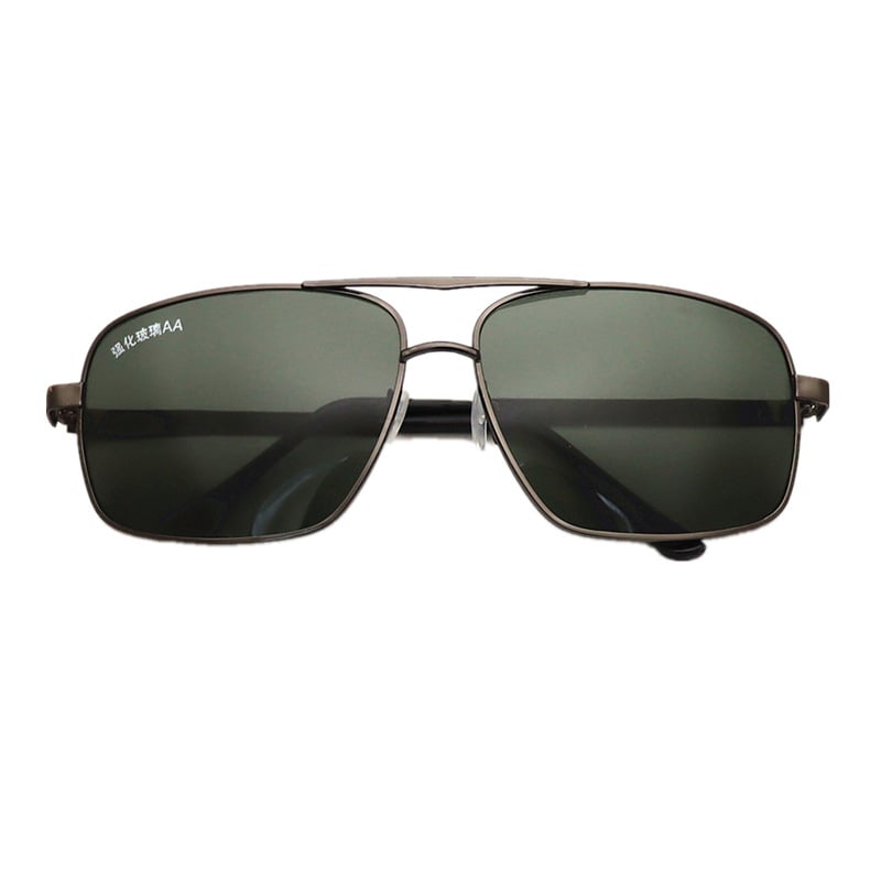 Слънчеви очила с подсилени стъкла на едро, авиаторски слънчеви очила, мъжки слънчеви очила с метални рамки, квадратни очила с пълна рамка