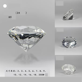 Διαμάντι Τεχνητό Προσομοιωμένο Πολύχρωμο Κρυστάλλινο Διαμάντι Διαφανές Αφρώδες Γυαλί Κοσμήματα Οθόνης Κοσμημάτων