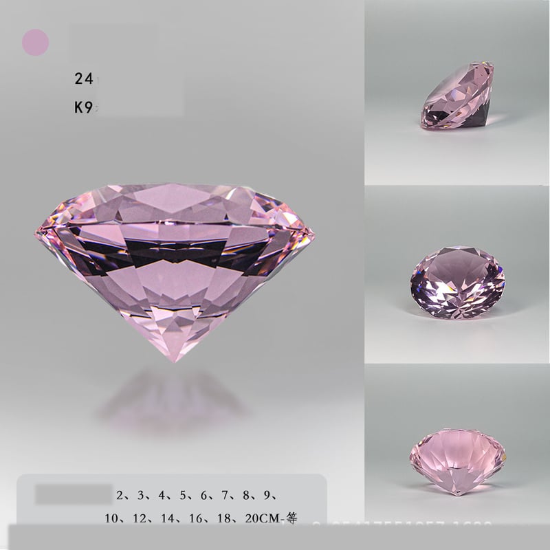 Διαμάντι Τεχνητό Προσομοιωμένο Πολύχρωμο Κρυστάλλινο Διαμάντι Διαφανές Αφρώδες Γυαλί Κοσμήματα Οθόνης Κοσμημάτων