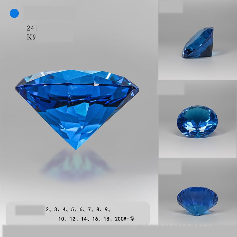 Διαμάντι Τεχνητό Προσομοιωμένο Πολύχρωμο Κρυστάλλινο Διαμάντι Διαφανές Αφρώδες Γυαλί Κοσμήματα Οθόνης Κοσμημάτων