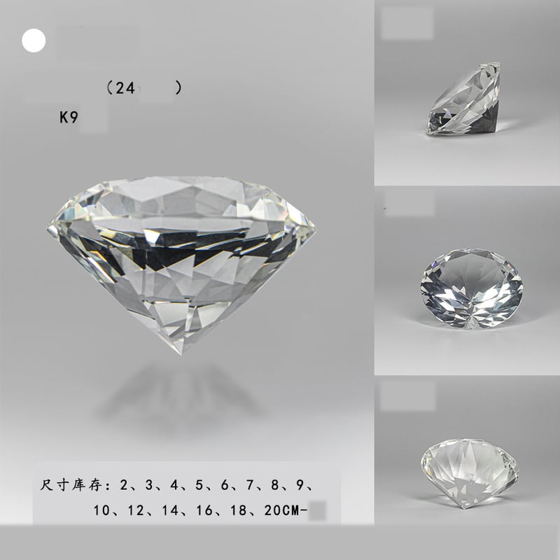 Διαμάντι Τεχνητό Προσομοιωμένο Πολύχρωμο Κρυστάλλινο Διαμάντι Διαφανές Αφρώδες Γυαλί Κοσμήματα Οθόνης Κοσμημάτων