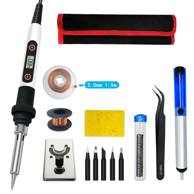 LS-80W Afișaj digital cu temperatură reglabilă Fier de lipit Kit de reparații electronice Instrument de lipit