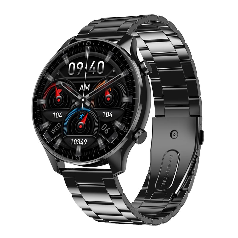 HDT21 Bluetooth okosóra hívásfunkcióval, pulzusmérővel, véroxigén- és vérnyomásméréssel, lépésszámlálással, non-invazív vércukorszint-méréssel, képernyő emelésével az ébresztéshez.