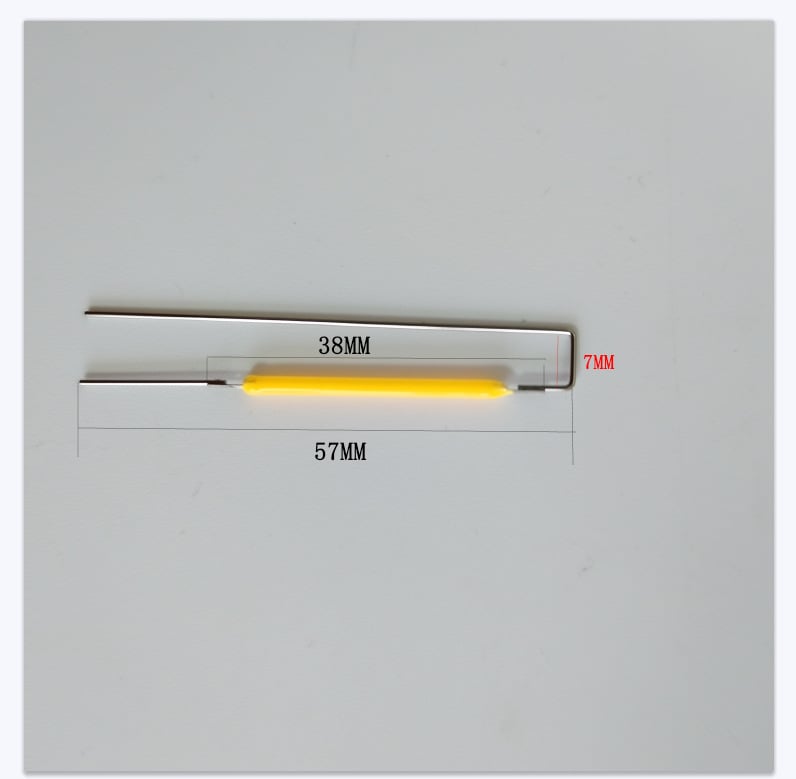 3V LED keramička nit za točkasto zavarivanje, 38mm LED poniklana željezna žica, svjetlo za kampiranje, žarulja s volframovom niti