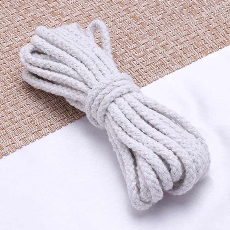 5 мм цветно 8-нишково памучно въже, ръчно изработено плетено конопено въже „Направи си сам“, шнур за стягане, въже за връзване на колан, кухо 8-нишково памучно въже.