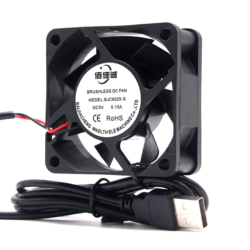 6025 5V 60*60*25mm 6CM/cm ventilator za usmjerivač s USB priključkom, ulje koje sadrži veliki protok zraka