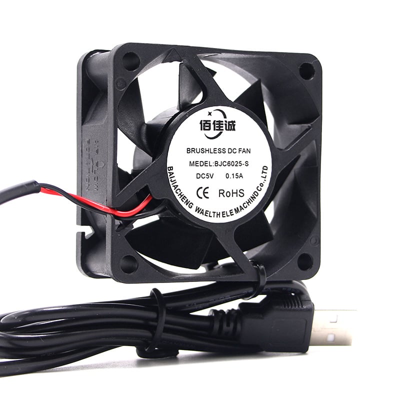 6025 5V 60*60*25mm 6CM/cm ventilator za usmjerivač s USB priključkom, ulje koje sadrži veliki protok zraka