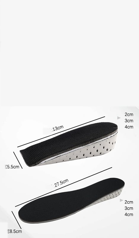 Priedušná výškovo zväčšujúca vložka z EVA, pohodlná pre mužov aj ženy, športová vložka s rôznymi výškami, neviditeľná výškovo zväčšujúca vložka