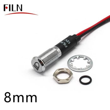 ILN 8/10/12/14/16mm LED smerovka, vodotesná signálka, 12V symbolická kontrolka do auta