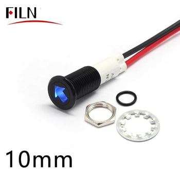 ILN 8/10/12/14/16mm LED smerovka, vodotesná signálka, 12V symbolická kontrolka do auta