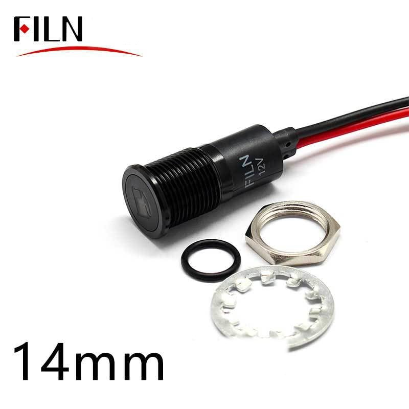 ILN 8/10/12/14/16mm LED smerovka, vodotesná signálka, 12V symbolická kontrolka do auta