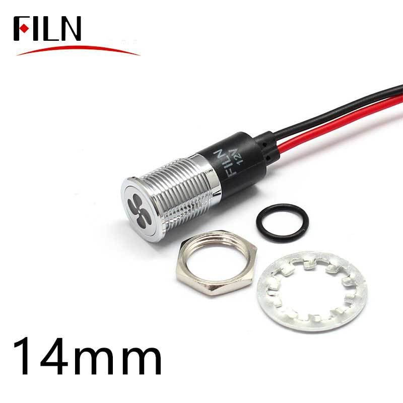 ILN 8/10/12/14/16mm LED smerovka, vodotesná signálka, 12V symbolická kontrolka do auta