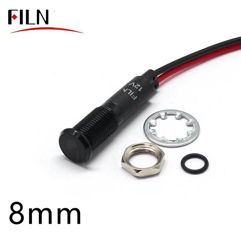 ILN 8/10/12/14/16mm LED smerovka, vodotesná signálka, 12V symbolická kontrolka do auta