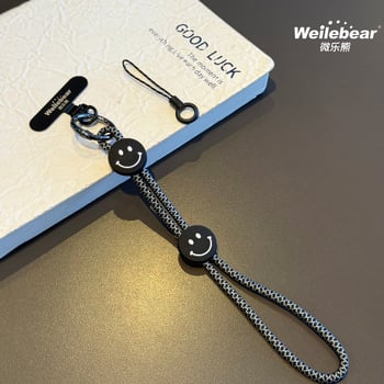 Koniec šmýkaniu! Šnúrka na telefón s usmievavou tváričkou, nastaviteľný remienok na zápästie, unisex prívesok na fotoaparát, šnúrka proti strate na vonkajšie použitie.