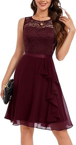 Nové večerné šaty v európskom a americkom štýle, čipkované patchworkové šaty 