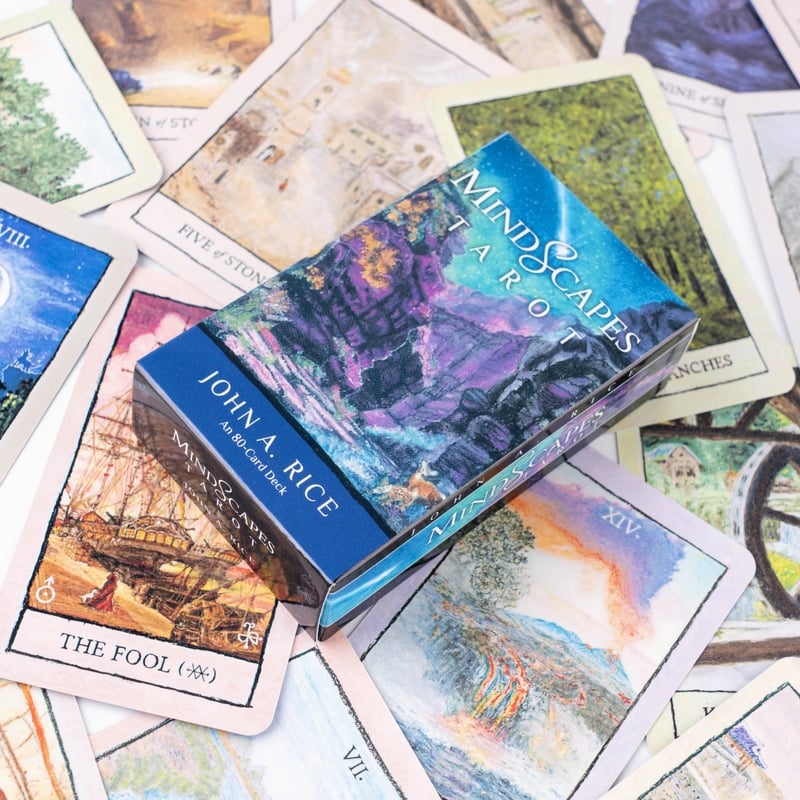 Карти таро с пейзаж на ума в стил маслена живопис, карти Райдър-Уейт