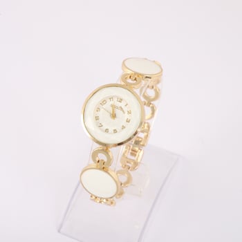 Japán és koreai stílusú karkötős karóra, ezüst rozéarany kerek alkalmi karóra, divatos ajándék kvarc karóra, női karóra.