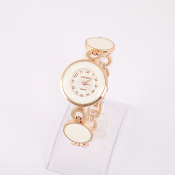 Japán és koreai stílusú karkötős karóra, ezüst rozéarany kerek alkalmi karóra, divatos ajándék kvarc karóra, női karóra.