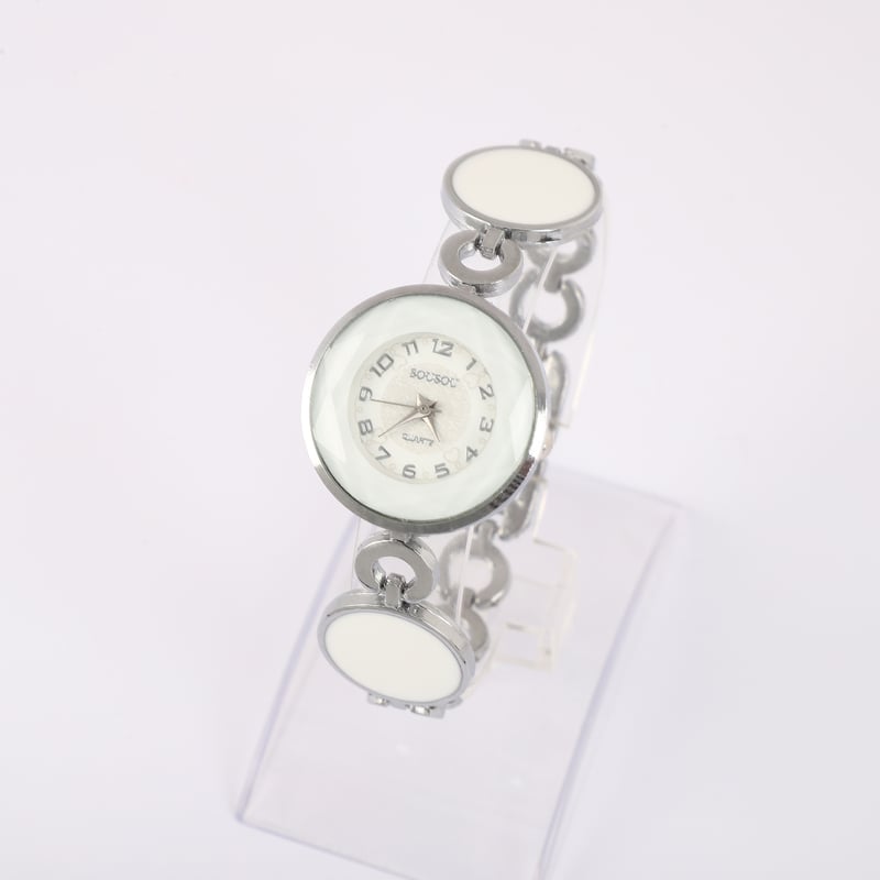 Japán és koreai stílusú karkötős karóra, ezüst rozéarany kerek alkalmi karóra, divatos ajándék kvarc karóra, női karóra.