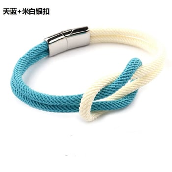 Milánói fonott karkötő piros kötéllel, unisex fazon pároknak, szerelmes csomós karkötő, divatos karkötő.