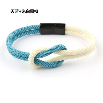 Milánói fonott karkötő piros kötéllel, unisex fazon pároknak, szerelmes csomós karkötő, divatos karkötő.