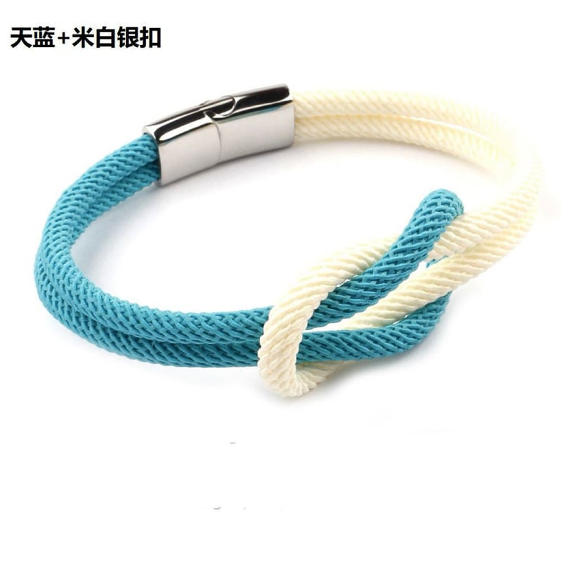 Milánói fonott karkötő piros kötéllel, unisex fazon pároknak, szerelmes csomós karkötő, divatos karkötő.