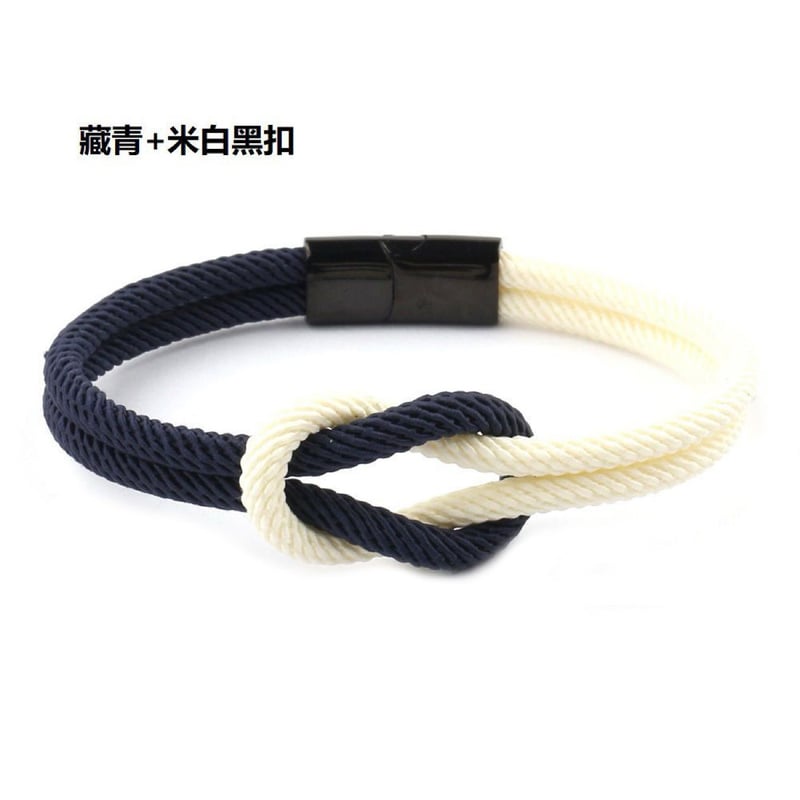 Milánói fonott karkötő piros kötéllel, unisex fazon pároknak, szerelmes csomós karkötő, divatos karkötő.