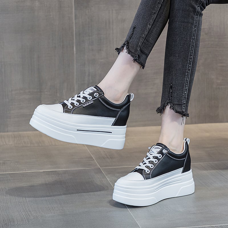 2025-ös őszi/téli kollekció, alacsony szárú, platformos női tornacipő, fűző nélkül, lezser és sokoldalú