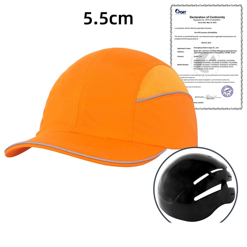 CE minősítésű könnyű védősisak, határokon átnyúló ütközésgátló sapka, védő műhelysapka, lélegző és gyorsan száradó. Baseball sapka ütésálló kivitelben.
