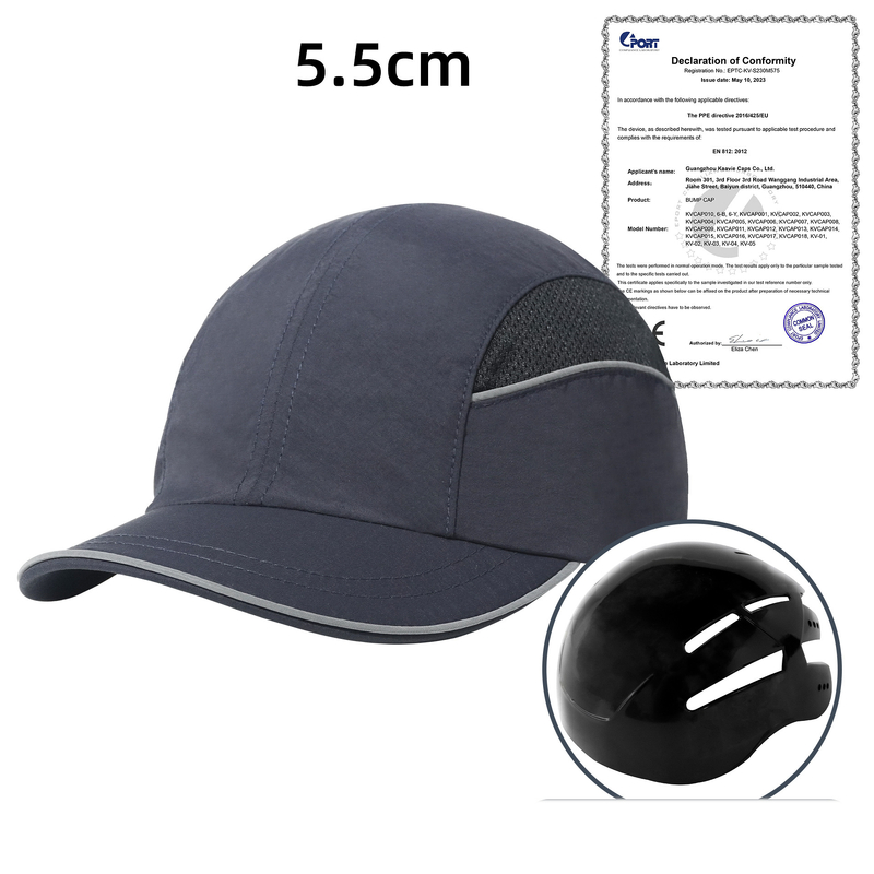 CE minősítésű könnyű védősisak, határokon átnyúló ütközésgátló sapka, védő műhelysapka, lélegző és gyorsan száradó. Baseball sapka ütésálló kivitelben.