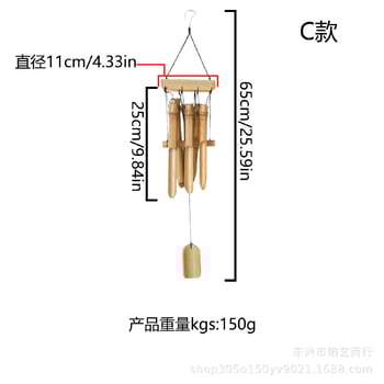 Bambusz szélcsengők, kínai és japán stílusban, kültéri szálloda, családi szállás, udvari csengő, kempingezés, erkélydekoráció.