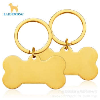 Rozsdamentes acélból készült azonosító biléták macskáknak és kutyáknak, lézergravírozással és logóval, hogy megakadályozzák az elvesztését.