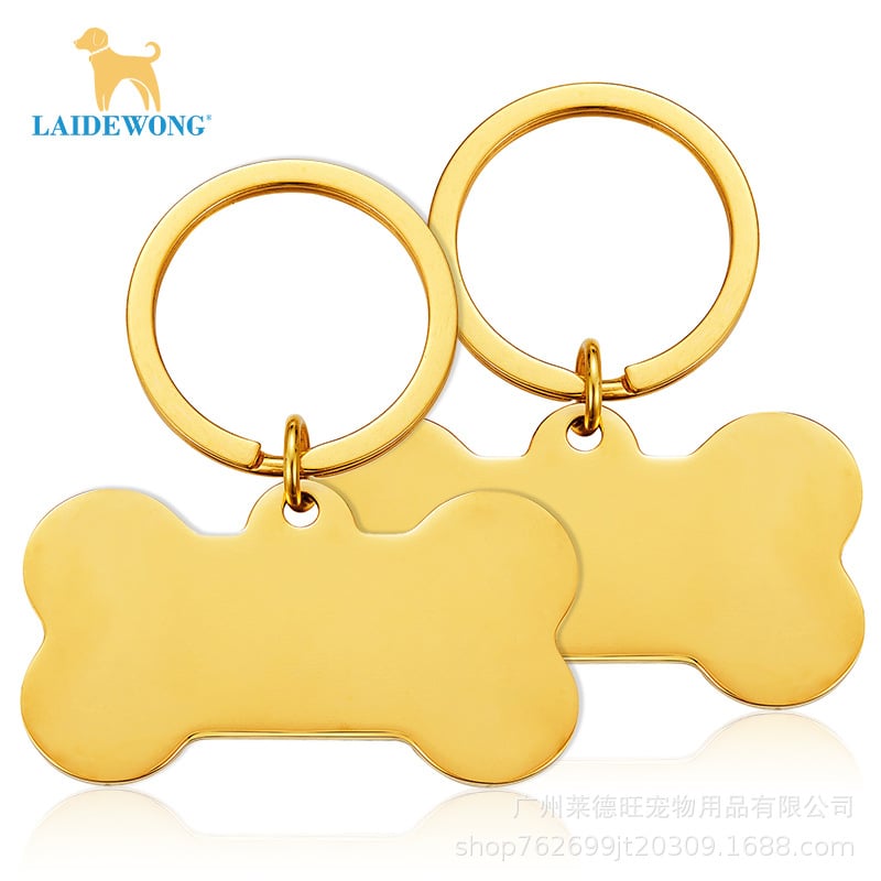 Rozsdamentes acélból készült azonosító biléták macskáknak és kutyáknak, lézergravírozással és logóval, hogy megakadályozzák az elvesztését.