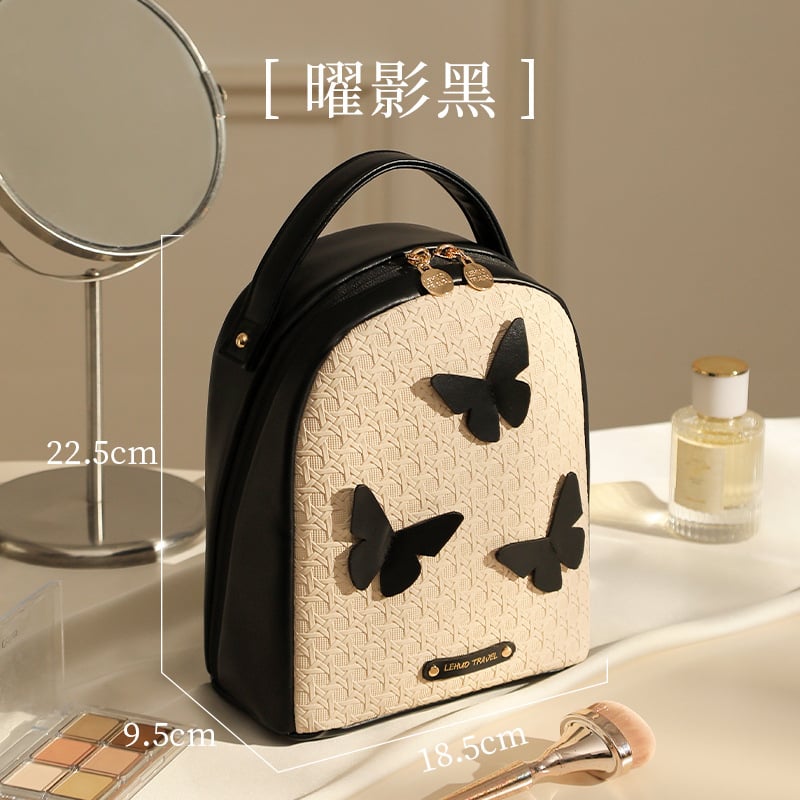 Дамска чанта за гримове 2025 Нова висококачествена преносима чанта за съхранение с голям капацитет за излизания - Супер популярна с прегради и популярни продукти за грижа за кожата