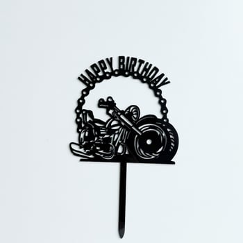 Határokon átnyúló Instagram stílusú férfi és fiú motoros és autós születésnapi torta dekorációs bővítmény versenyparti desszert terítő