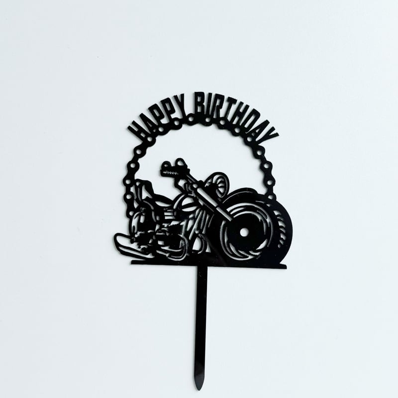 Határokon átnyúló Instagram stílusú férfi és fiú motoros és autós születésnapi torta dekorációs bővítmény versenyparti desszert terítő