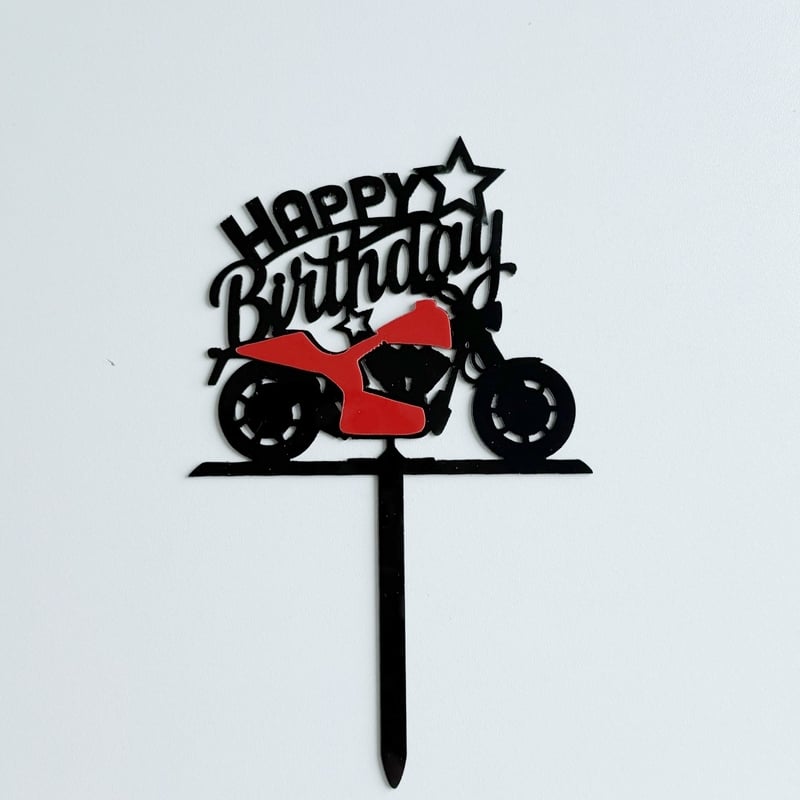 Határokon átnyúló Instagram stílusú férfi és fiú motoros és autós születésnapi torta dekorációs bővítmény versenyparti desszert terítő