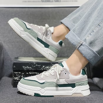 2023 Tavaszi Új Érkezés, Férfi Fehér Fűzős Tornacipők, Divatos Diák Sportcipők, Könnyű, Lélegző Alkalmi Cipők