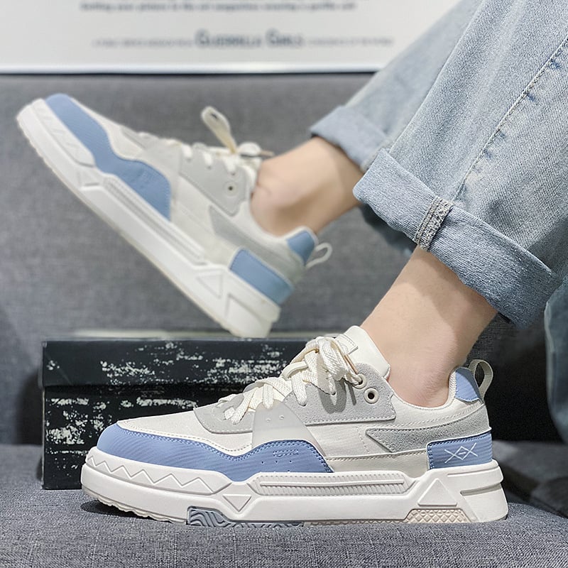 2023 Tavaszi Új Érkezés, Férfi Fehér Fűzős Tornacipők, Divatos Diák Sportcipők, Könnyű, Lélegző Alkalmi Cipők