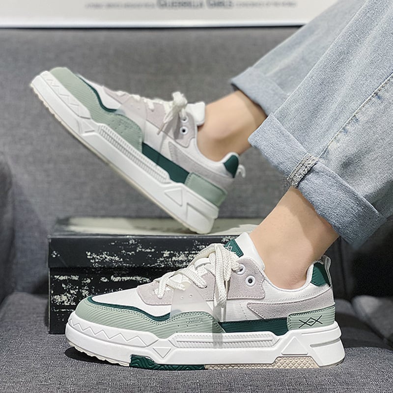 2023 Tavaszi Új Érkezés, Férfi Fehér Fűzős Tornacipők, Divatos Diák Sportcipők, Könnyű, Lélegző Alkalmi Cipők