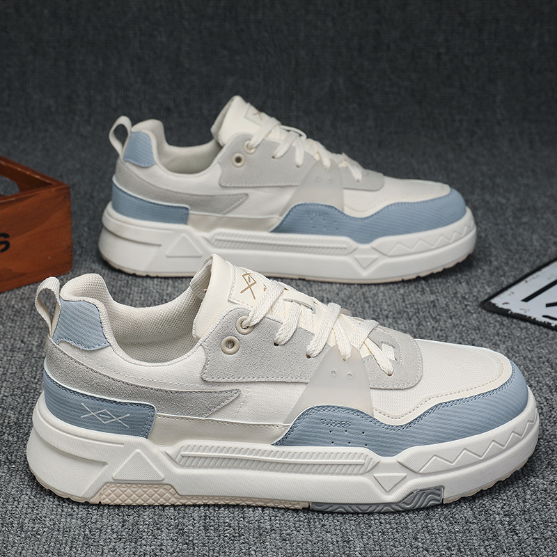 2023 Tavaszi Új Érkezés, Férfi Fehér Fűzős Tornacipők, Divatos Diák Sportcipők, Könnyű, Lélegző Alkalmi Cipők