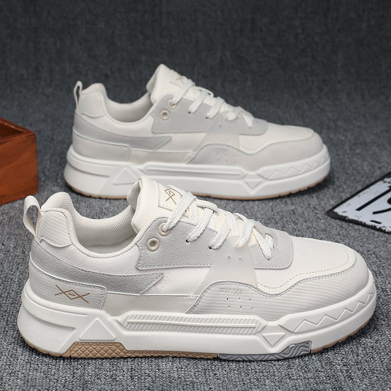 2023 Tavaszi Új Érkezés, Férfi Fehér Fűzős Tornacipők, Divatos Diák Sportcipők, Könnyű, Lélegző Alkalmi Cipők
