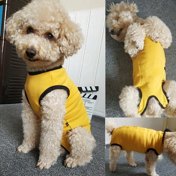 Plüss kutyaruhák, hasvédő, négylábú mellény, elválasztás/ivartalanítás utáni ápolóruhák szukáknak, karcsú modell