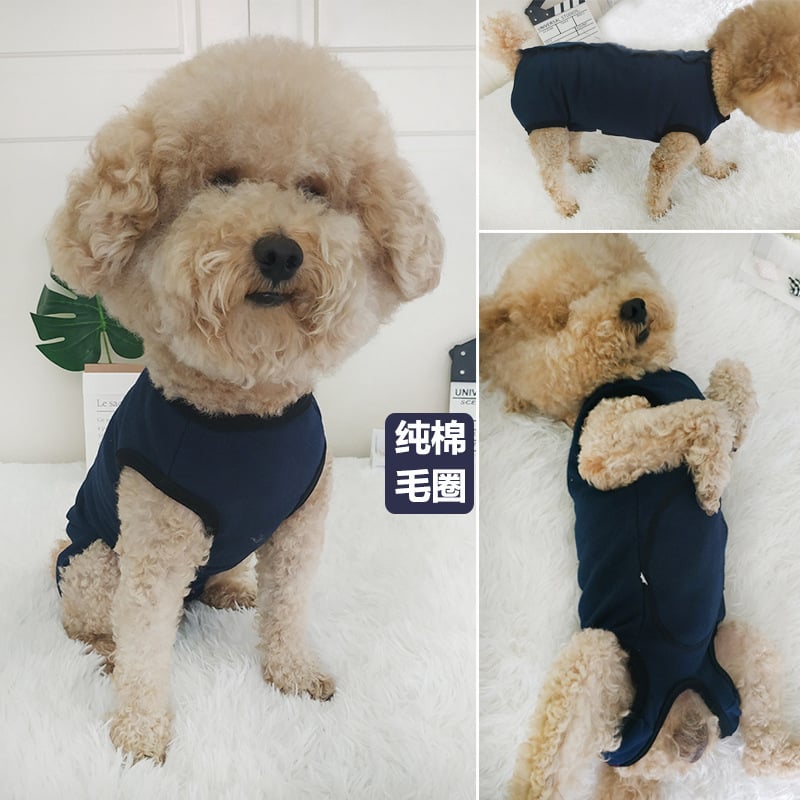 Plüss kutyaruhák, hasvédő, négylábú mellény, elválasztás/ivartalanítás utáni ápolóruhák szukáknak, karcsú modell