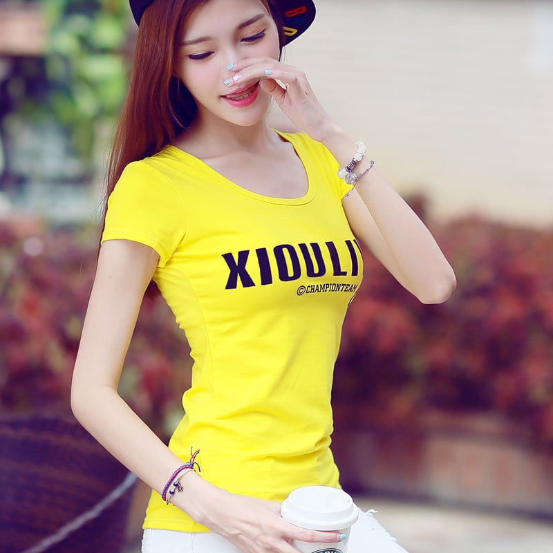 Nyári sima póló Női ruházat Laza póló Női rövid ujjú póló Koreai stílusú egyszerű ing Női felső