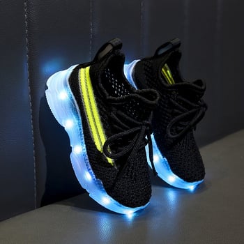 USB-ről tölthető, hét színű LED-es világító cipők közvetlen gyári értékesítése gyerekeknek, fiúknak és lányoknak, éjszakai fénnyel és villogó hatással, iskolai sportcipők
